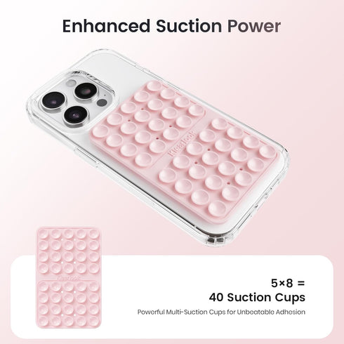 Klearlook Maximized Clarity! Klearlook Silicone Double-Sided Suction Cup Phone Case Detachable Mount, Sticky Phone Grip