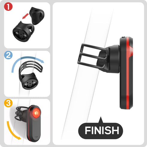 TUSITA Bike Seat Post Mount for Garmin Varia RTL510 RTL515 RVR315, Rearview Radar - Compatible with Round, D Shaped,