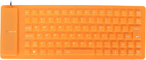Foldable Silicone Keyboard, USB Wired Waterproof Rollup Keyboard, Slim Soft Silent Typing 85 Keys for PC, Notebook,