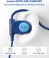 Kid Headphones for School, Air Conduction Open Ear Design, 3.5mm Wired Cord, Ultra-Comfort for School Activities-Blue