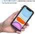 Lanhiem iPhone 11 Case, IP68 Waterproof Dustproof with Built-in Screen Protector, Heavy Duty Clear Back Cover (Black)