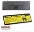 Large Print Computer Keyboard, Wired USB High Contrast Keyboard with Oversized Print Letters for Visually Impaired Low