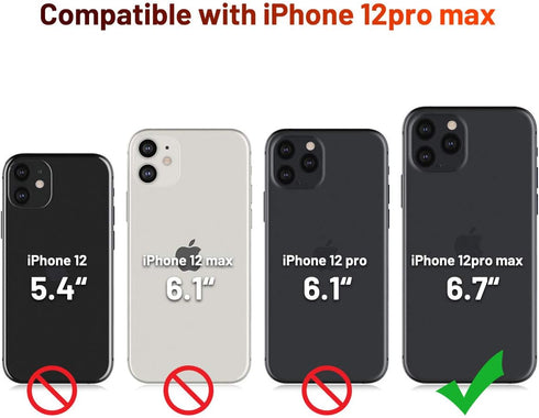 OCASE Retro Series Compatible with iPhone 12 Pro Max Case, PU Leather Flip Folio with Card Slots and Kickstand