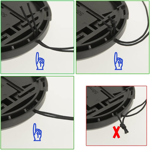 SIOTI 86mm Lens Cap, 2 Packs + 1 Cleaning Wiper, Compatible with Camera Lens & Filter Adapter Ring