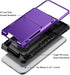 Vofolen Wallet Case for iPhone 11, 4-Card Holder ID Slot, Anti-Scratch Dual Layer Hybrid TPU Bumper, Purple
