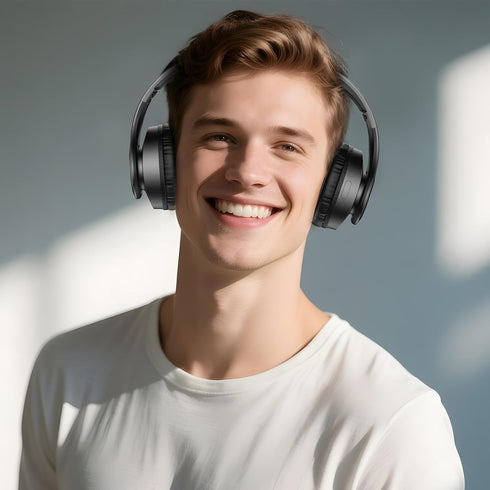 Headsetfor TUINYO Wireless Headphones Over Ear, Bluetooth Headphones with Microphone, Foldable Stereo Wireless Travel
