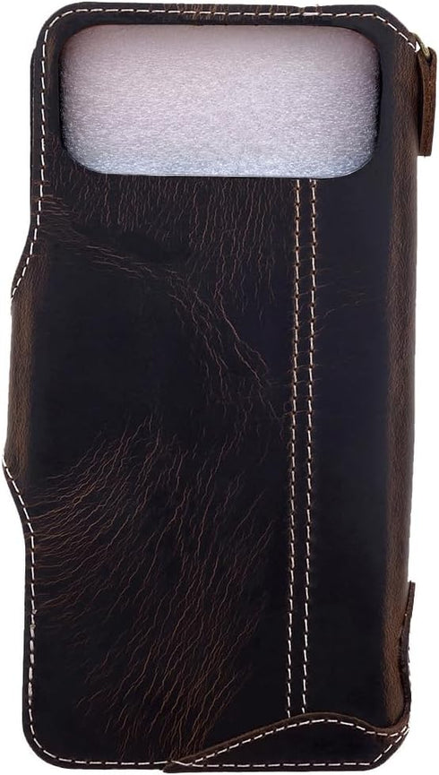 Yogurt 6.5-inch Case Compatible for iPhone Air, Genuine Leather Wallet Cover Compatible for iPhone Air, Handmade Oil