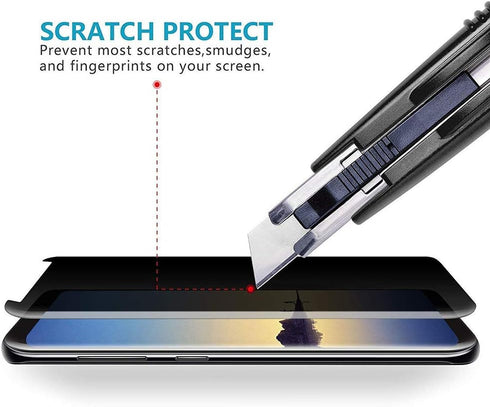 LYWHL 3 Pack Privacy Screen Protector for Note 8/Note 9, Anti-Spy Tempered Glass Film, Black