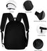 Fiokroo Backpack Backpacks Daypack Video Game Controller Black Background School Bag For Students Teens Men Women