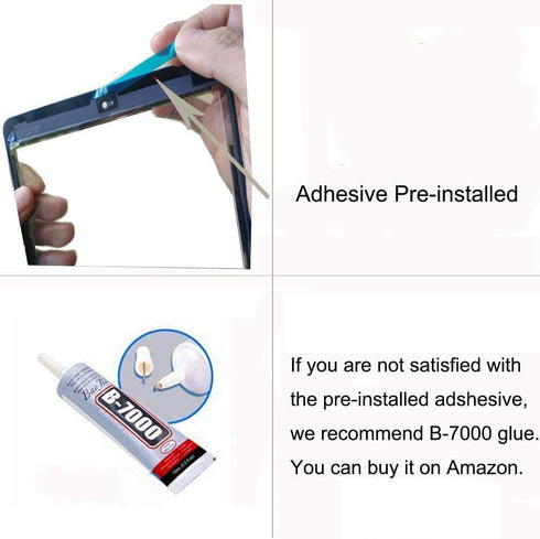 White Digitizer Repair Kit for iPad 9.7" 2018, A1893 A1954 Touch Screen Replacement with Home Button