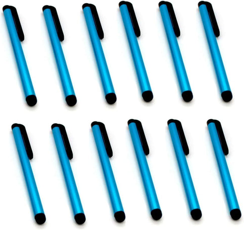 ASC 12 x Stylus Pen 4 Inch Stylus for iPhone, Samsung, Ipad, iPod, and All Touch Screen Devices - 1 Dozen (Blue)