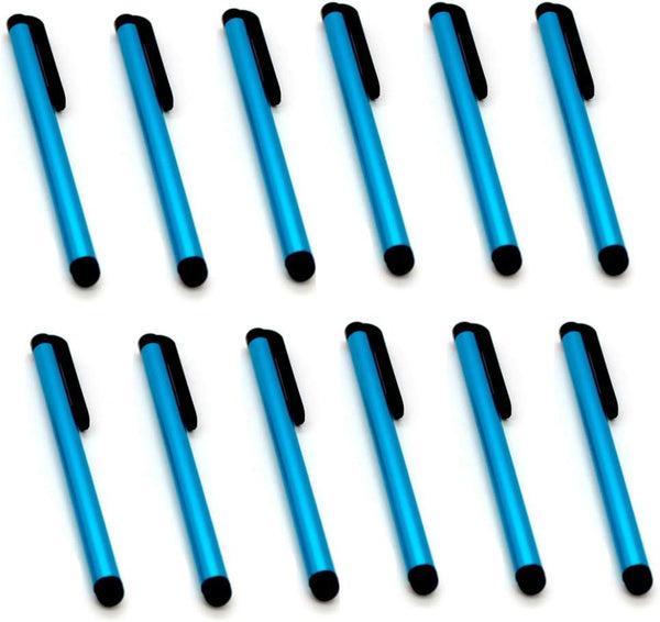 ASC 12 x Stylus Pen 4 Inch Stylus for iPhone, Samsung, Ipad, iPod, and All Touch Screen Devices - 1 Dozen (Blue)