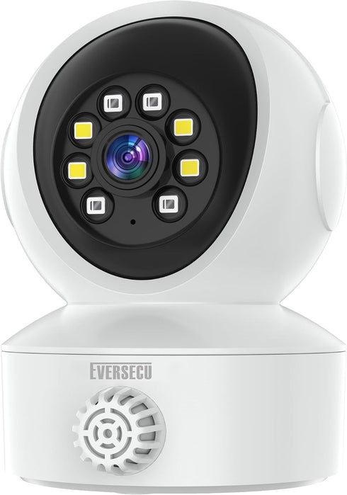 EVERSECU Smoke & Gas Detection Home Security Camera with Sound Alarm & Real