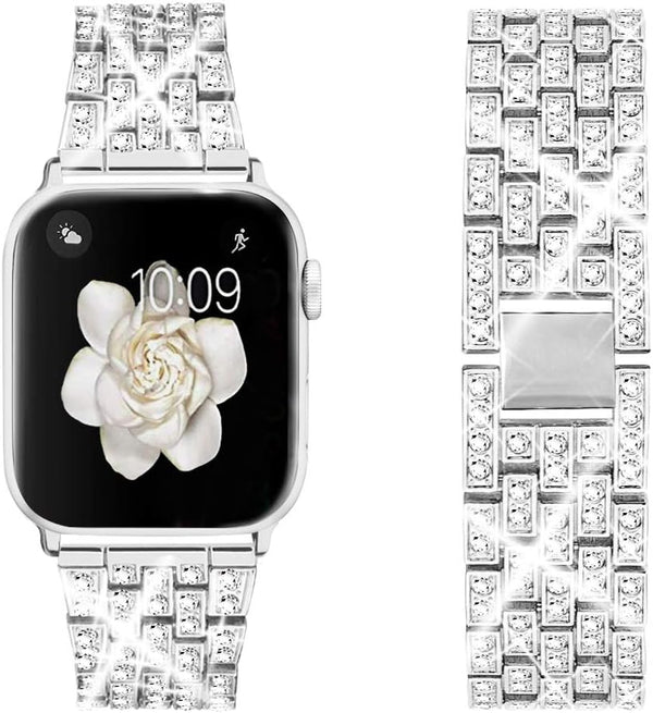 Dsytom Bing Bands, Compatible with Apple Watch Band 38mm-49mm, Jewelry Replacement Strap for iWatch Series