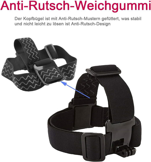 Phone Chest Mount Harness & Head Strap for All iPhones - Hands-Free POV/VLOG - Water-resistant Accessories Kit for