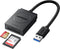 UGREEN USB 3.0 SD Card Reader Dual Slot for TF, SD, Micro SD, SDXC, SDHC, MMC, RS-MMC - Read 2 Cards Simultaneously