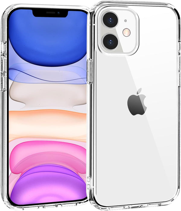 TENOC Phone Case Compatible with iPhone 11, Non-Yellowing Clear Protective Bumper Hard Back Cover for 6.1 Inch