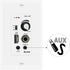 Herdio in Wall Audio Control Amplifier Receiver 2 Channel Wall Plate with USB, 100Watt Max for Sound Systems