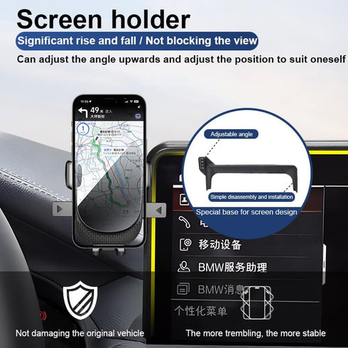 Car Phone Holder for 2024 VW Atlas & Atlas Cross Sport, Auto Lock Hands Free Cell Phone Mount, Fits iPhone & All