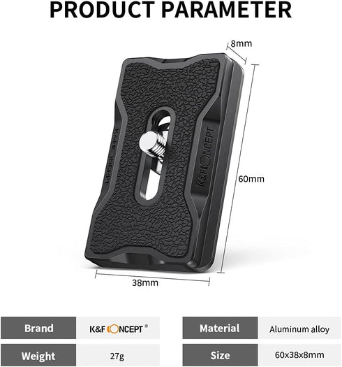 K&F Concept K-28 Camera Tripod Quick Release Mounting Plate