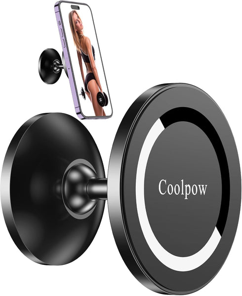 Gym Magnetic Phone Holder Mount for MagSafe, Dual Magnetic Phone Holder for iPhone 15, 14, 13, 12