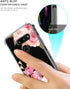 Floral Clear Pretty Phone Case for LG G8 ThinQ (2019 Release), Flower Design Transparent Slim Soft Drop Proof Cover