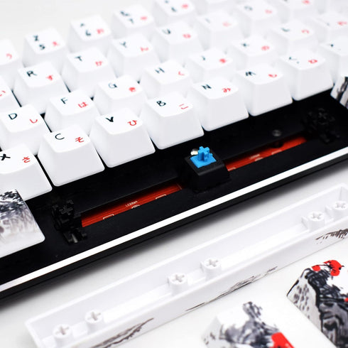 MOLGRIA Keycaps Set, 71 Custom PBT OEM Profile Keycaps with Japanese Font and Keycap Puller for Cherry MX 71/61 60