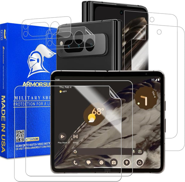 ArmorSuit MilitaryShield HD Clear Film for Google Pixel Fold - 2+2 Pack Screen & Camera Lens Protector - Made in USA