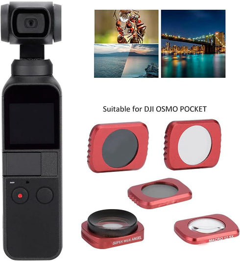 Wide Angle Filter for Pocket - 5pcs Wide Angle 12.5X Macro Star CPL ND16 Lens Filters Kit for Pocket
