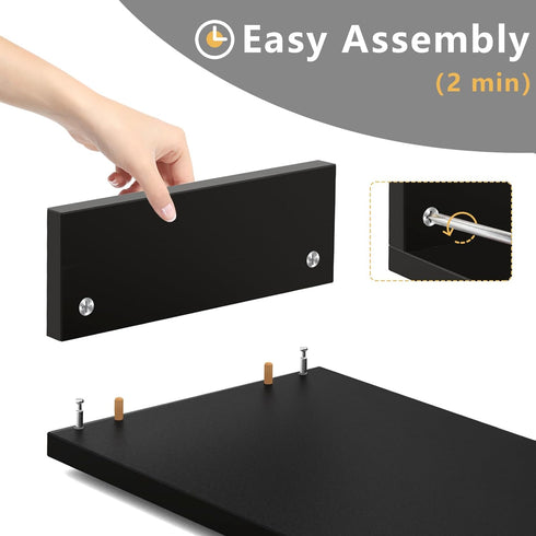 TAVR Dual Monitor Stand Riser for 2 Monitors, Adjustable Length and Angle, 3 Shelf, Black
