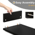 TAVR Dual Monitor Stand Riser for 2 Monitors, Adjustable Length and Angle, 3 Shelf, Black