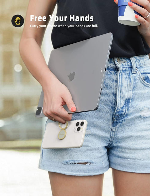 Phone Ring Holder, Lamicall Finger Ring Stand: Universal Cradle Kickstand Compatible with iPhone 13 12 11 Pro Xs Max XR