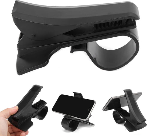 Dashboard Phone Mount Clamp, Universal POM and Silicone Non Skid Car Phone Stand for 3-6.5in