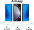 Anti-Blue Privacy Tempered Glass For Samsung Galaxy Z Fold 5 Mirror Anti-Spy Anti-Peeping Screen Protector Front+Back Film Electroplated Blue