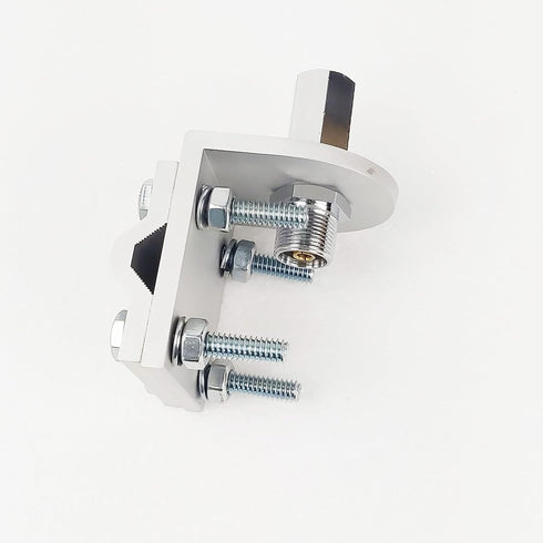 Double Groove Antenna Mirror Mount for CB Radio with SO239 Stud, 3/8” x 24 Thread