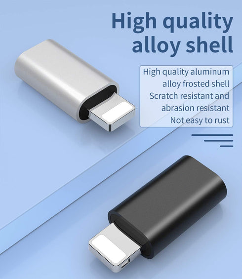 zoyuzan 3Pack USB C Female to Lightning Male Adapter for iPhone 12/11/8/X/XR/XS/SE/7Plus/Pro Max, Charging Support