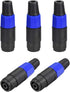 uxcell SpeakOns Speaker Female Adapter Connectors, 4 Pole Speaker Plug Twist Lock, 5pcs