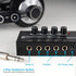 Fifine 4 Channels Metal Stereo Audio Amplifier, Mini Headphone Splitter with Power Adapter, 4x Quarter Inch Balanced