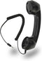 Jiawu Vintage Retro Telephone Handset, Cell Phone Receiver MIC Microphone Speaker for Cellphone, 3.5 mm Socket (Black)