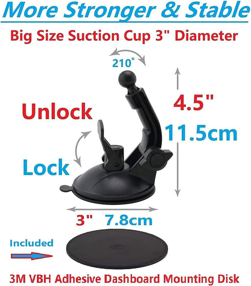 Phone Mount for Car Dash & Windshield - Industrial-Strength Sticky Gel Suction Cup for All Cellphones