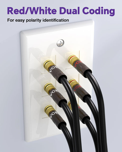 4mm 24K 12-18 Theater(6 (12 VCELINK Banana Plugs, Speaker Wire Connectors, Gold Plated Dual-Screw Type for AWG Wire