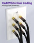 4mm 24K 12-18 Theater(6 (12 VCELINK Banana Plugs, Speaker Wire Connectors, Gold Plated Dual-Screw Type for AWG Wire