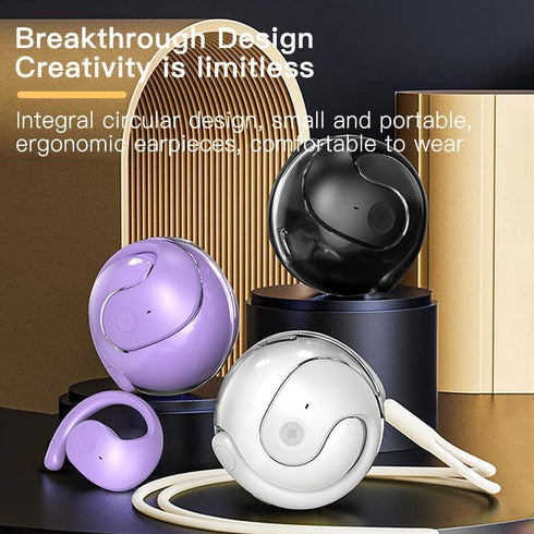 Ows Hanging Earphones Khaki, Bluetooth 5.4 Low Latency, Air Conduction Wireless Earphones, IPX5 Waterproof, Noise