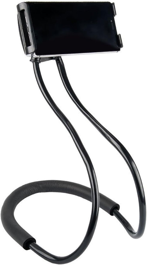 011 Neck Cell Desk Bed, Bike and Motorcycle Mount - Lazy Bracket Mobile Phone Stand Holder (Black)