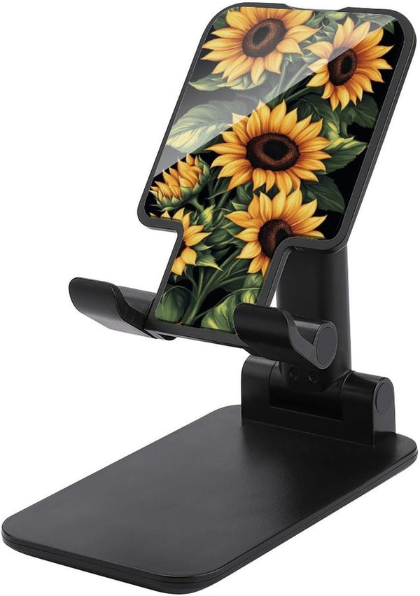 DuduYH Bouquet of Yellow Sunflowers Cell Phone Stand Foldable Adjustable Phone Stand for