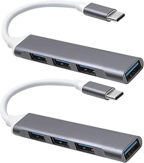 2pcs USB C Hub USB Hub 3.0, 4-Port USB C to USB Adapter, Ultra-Slim USB C Adapter USB Splitter for Laptop, iMac Pro,
