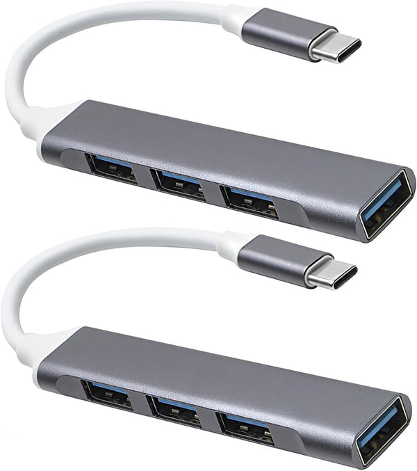 2pcs USB C Hub USB Hub 3.0, 4-Port USB C to USB Adapter, Ultra-Slim USB C Adapter USB Splitter for Laptop, iMac Pro,