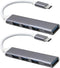2pcs USB C Hub USB Hub 3.0, 4-Port USB C to USB Adapter, Ultra-Slim USB C Adapter USB Splitter for Laptop, iMac Pro,