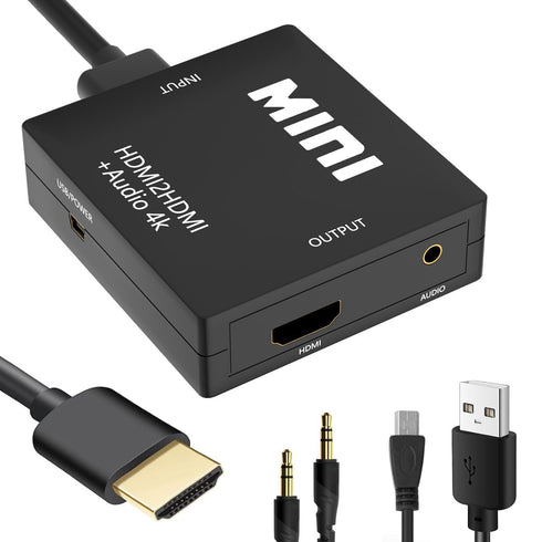 BJardinier HDMI Audio Extractor Splitter,HDMI to 3.5mm Audio Adapter, 4K*2K@30HZ, 3D, 1080P Compatible