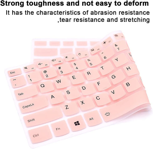 English Silicone Keyboard Cover for Lenovo Yoga C940/C740 14", Yoga 930/920 13.9", Flex 14, Pink